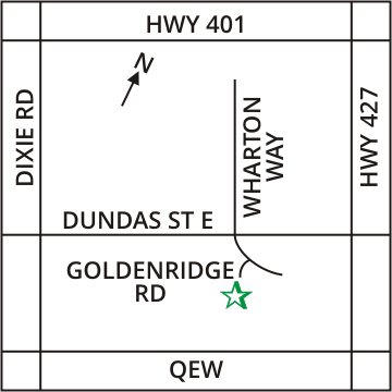 Map to Enerplace Mississauga